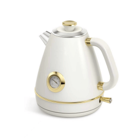 Retro-Themed Thermometer Display Electric Kettle with Instant Boiling Function 1850W SUS304 LED 2.0L Non-BPA Automatic Shut-off & Dry Cooking Protecti
