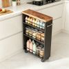 Storage Cabinet with Space-Saving and Lock for Kitchen