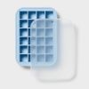 Silicone Ice Cube Tray with Lid Blue